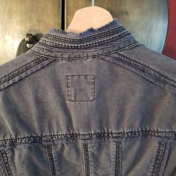 Esprit Retro Utility Charcoal Grey Denim Jean Jacket - Medium - Picture 8 of 9